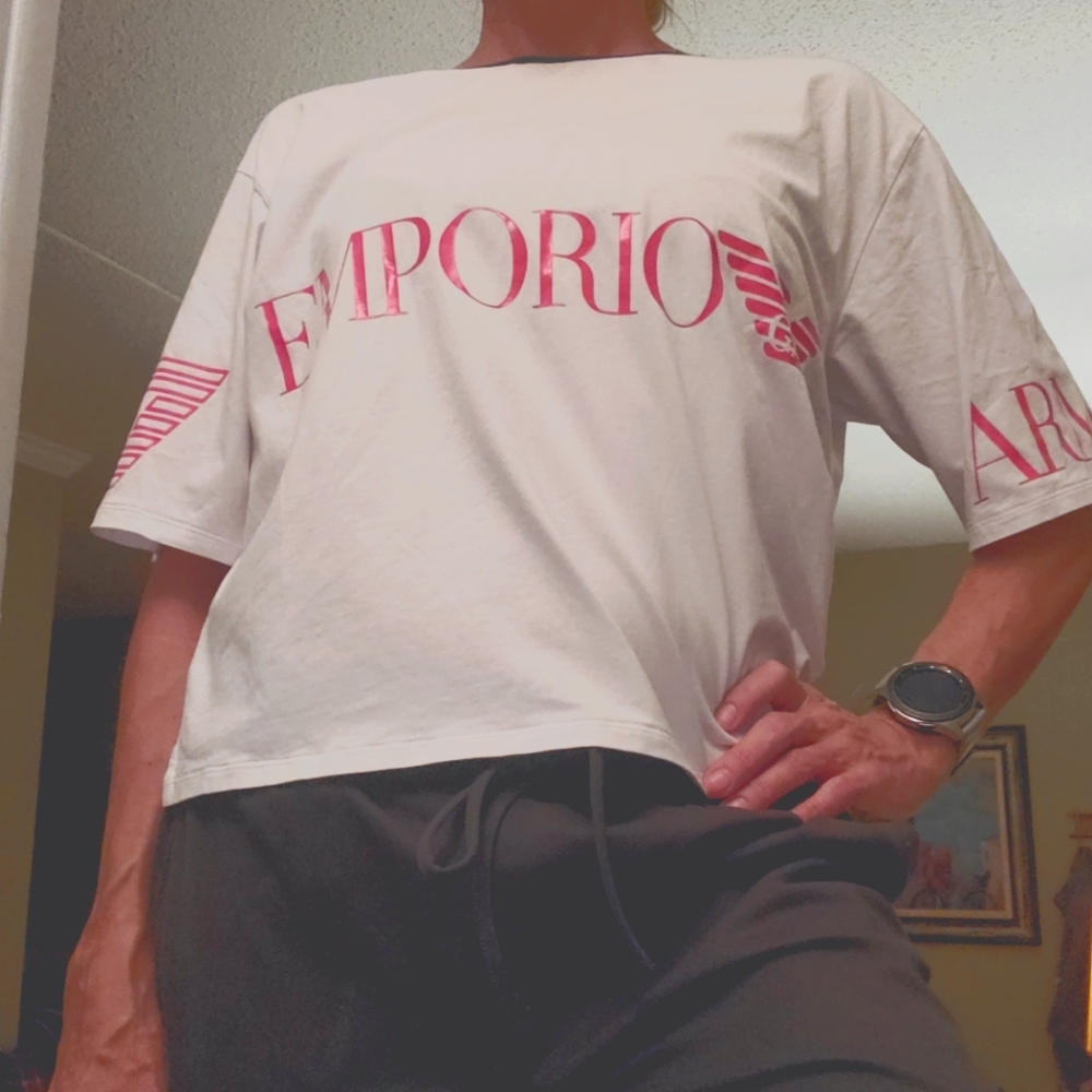 Emporio Armani Oversized Cropped Tee